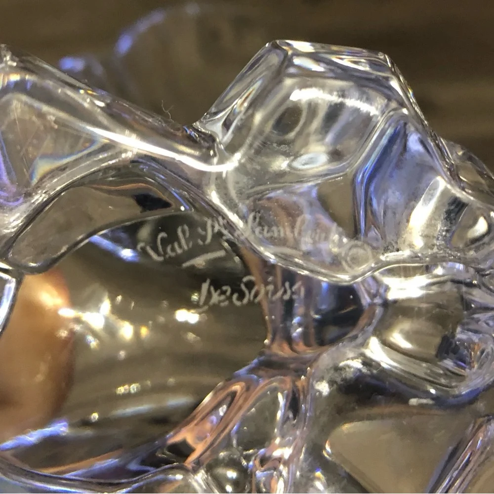 Vintage Val St.Lambert De Sorss Signed.Solid Lead Crystal Glass American Eagle. - Picture 7 of 7